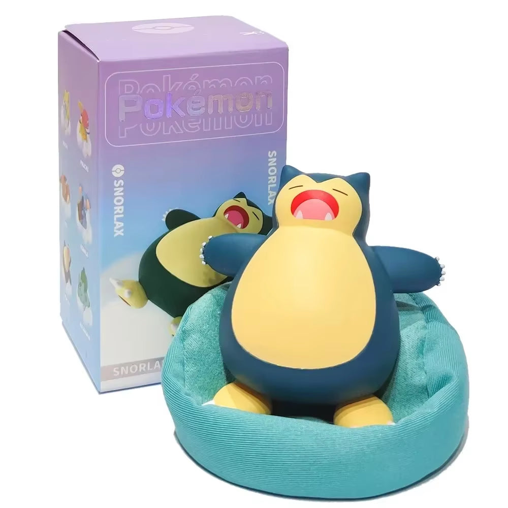 Pokemon Action Figures Starry Dream Pikachu Snorlax Squirtle Anime Model Car Interior Decorations Sleeping Position Toys Gifts